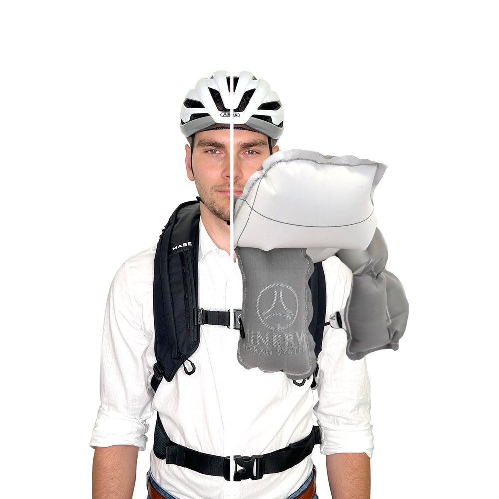 Sac à dos airbag MASE Airding Cargo AirRide, moitié gonflée