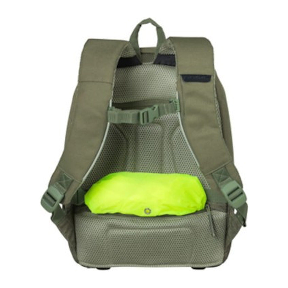 Sac à dos vélo Basil B-Safe Nordlicht 13 L coloris Vert – systeme d accroche deploye