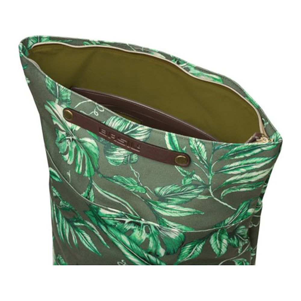 Sac à dos vélo Basil Ever-Green 19 L coloris Vert Thym – compartiment principal ouvert