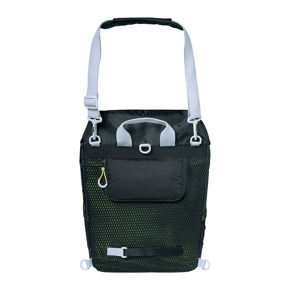 Sac à dos vélo Basil Miles 17 L coloris Black Lime – porte en bandouliere