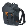 Sac à dos vélo Basil Miles Tarpaulin Hook-On 17 L coloris Noir Orange – vue trois quarts bretelles deployees