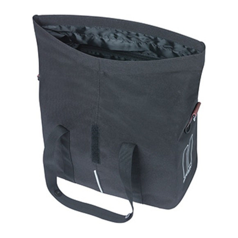 Sac à main vélo Basil City MIK 11 L coloris Noir – bandouliere amovible