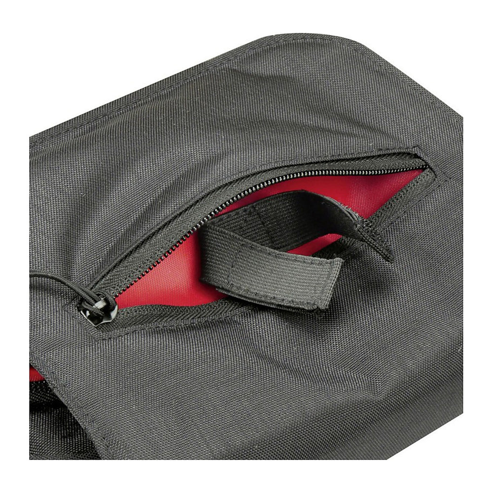 Sac à main vélo KlickFix Allegra et SmartBag Touch – SmartBag Touch 1,8 L, noir et rouge – la doublure rouge et la poche avant