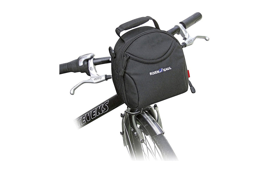 Sacoche KlickFix Smile montee sur un guidon tres cintre