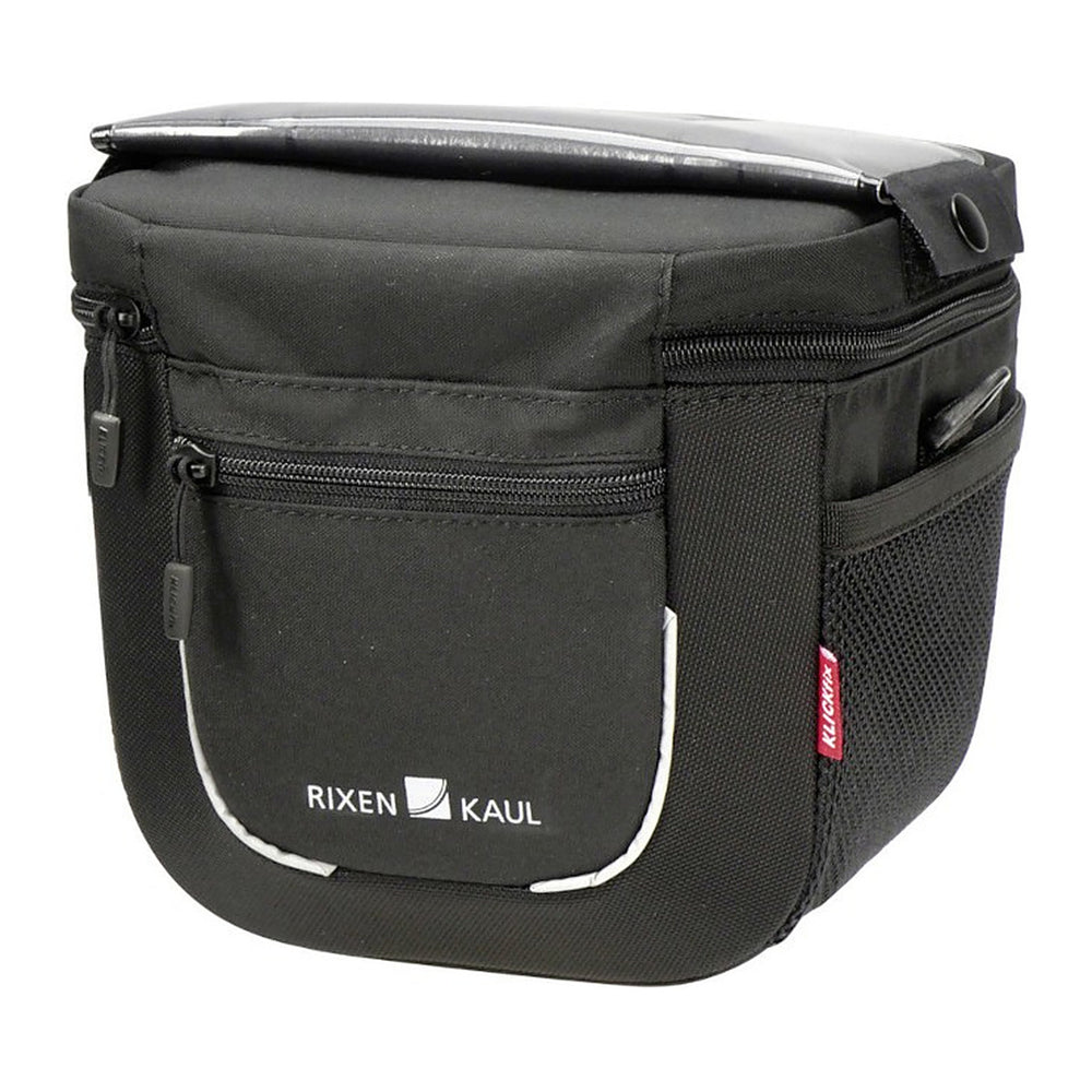 Sacoche de guidon KlickFix Aventour – Compact 3 L, noire – la sacoche Aventour Compact noire, de trois quarts