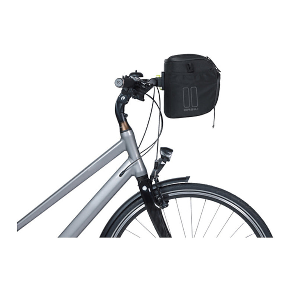 Sacoche de guidon vélo Basil Move 8 L coloris Noir – bandouliere fournie