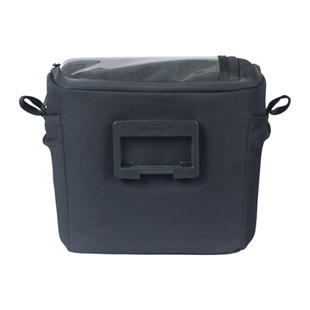 Sacoche de guidon vélo Basil Move 8 L coloris Noir – plaque KlickFix pre-montee au dos