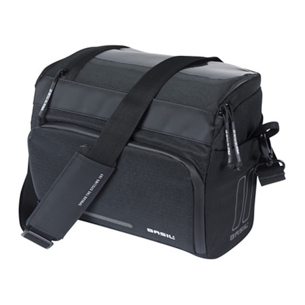 Sacoche de guidon vélo Basil Move 8 L coloris Noir – vue trois quarts