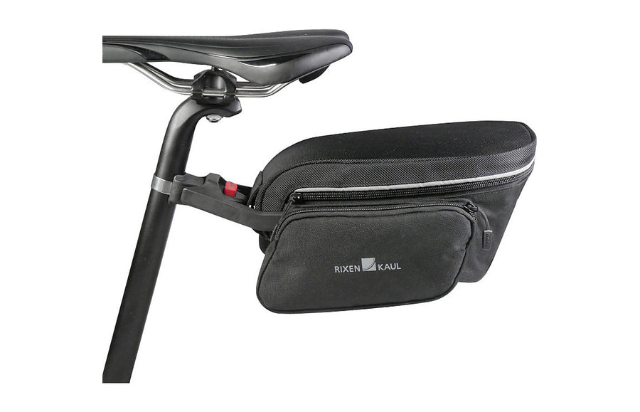 Sacoche KlickFix Contour montee sur la tige de selle