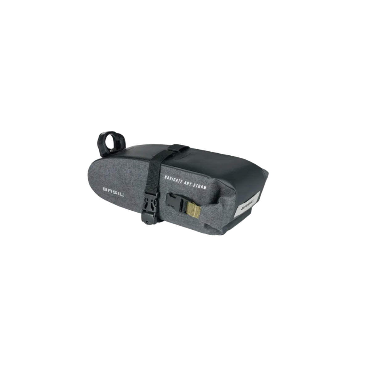 Sacoche de selle vélo Basil Navigator Storm M – 1,5 L – vue de trois quarts