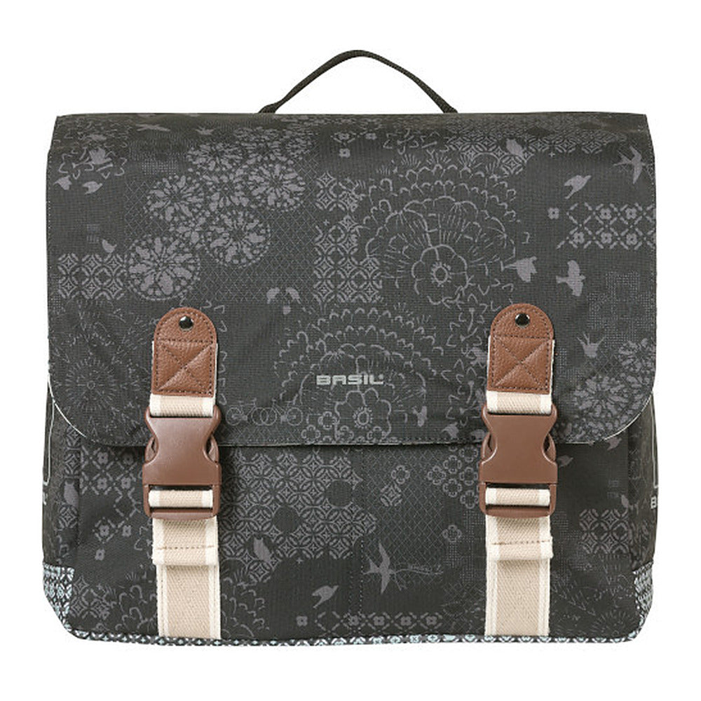 Sacoche double vélo Basil Bohème MIK 35 L coloris Charcoal – une sacoche seule