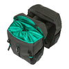 Sacoche double vélo Basil Discovery 365D M 18 L coloris Noir Mêlée – interieur des sacoches ouvertes