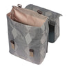 Sacoche double vélo Basil Elegance MIK 40 L coloris Chateau Taupe – rabat ouvert