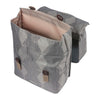 Sacoche double vélo Basil Elegance Universal Bridge 49 L coloris Chateau Taupe – rabat a soufflet deplie