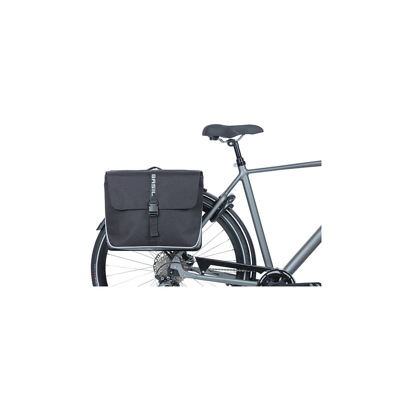 Sacoche double Basil Forte MIK montee sur un velo