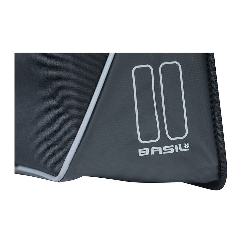 Sacoche double vélo Basil Forte Universal Bridge 35 L coloris Noir – passepoil reflechissant
