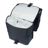 Sacoche double vélo Basil Go MIK 32 L coloris Noir – compartiment principal ouvert