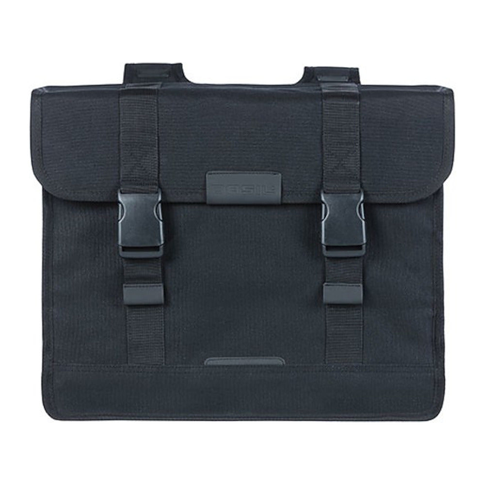 Sacoche double vélo Basil Kavan Eco Classic 58 L coloris Noir – cordon de serrage et interieur