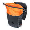 Sacoche double vélo Basil Miles Tarpaulin MIK 34 L coloris Noir Orange – poche laterale elastique