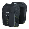 Sacoche double vélo Basil Miles Universal Bridge 34 L coloris Black Lime – la paire vue de trois quarts