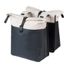 Sacoche double vélo Basil Vive Universal Bridge 35 L coloris Blanc cassé / Noir – la paire montee