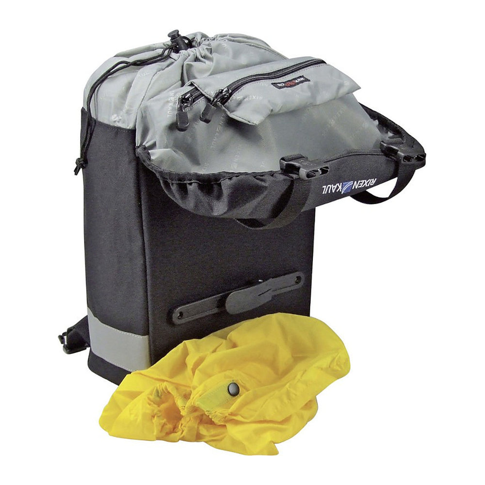 Sacoche double vélo KlickFix Classic et Backpack – Classic Lowrider 30 L, la paire – la housse de pluie rangee dans sa mini-poche