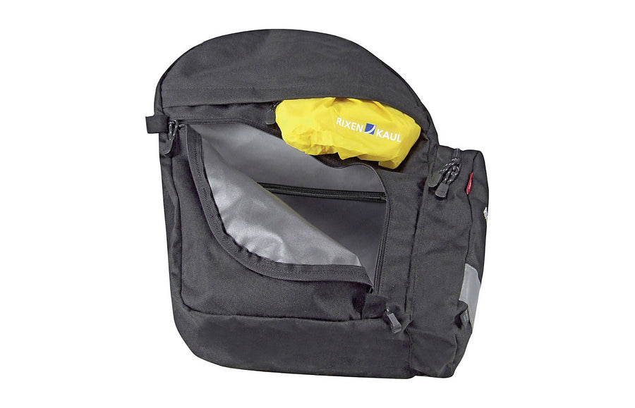 Double zip et compartiments interieurs de la sacoche KlickFix Backpack