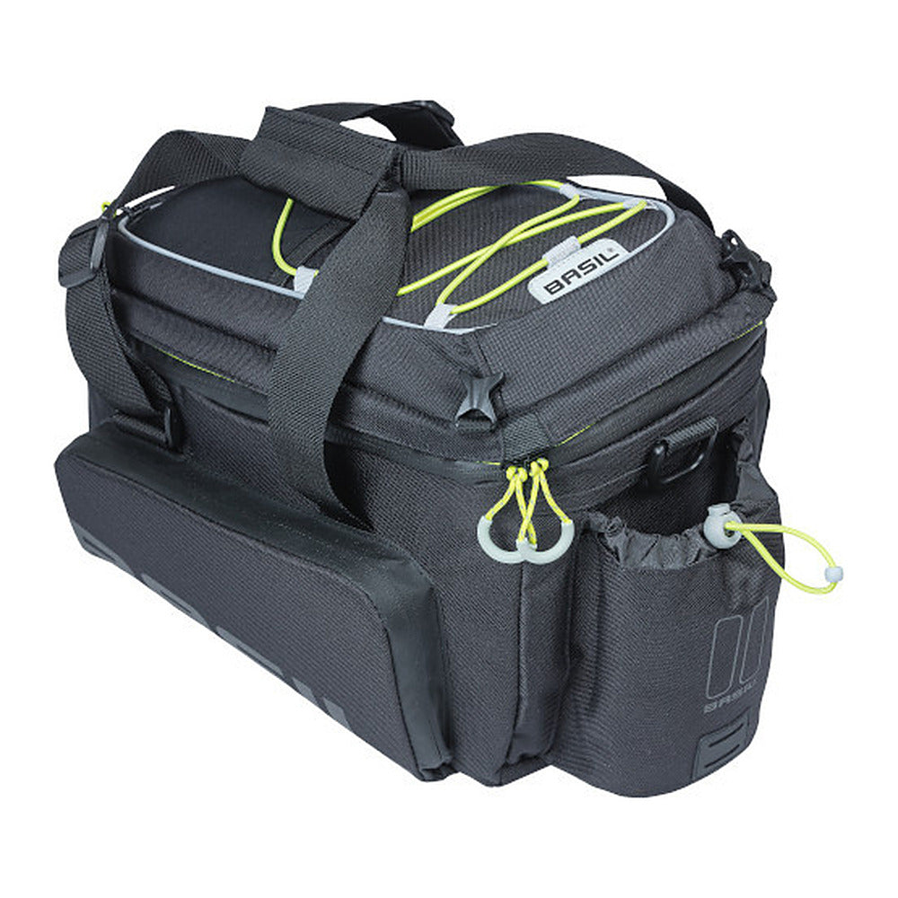 Sacoche porte-bagages Basil Miles Trunkbag XL Pro MIK 9-36 L coloris Black Lime – vue trois quarts