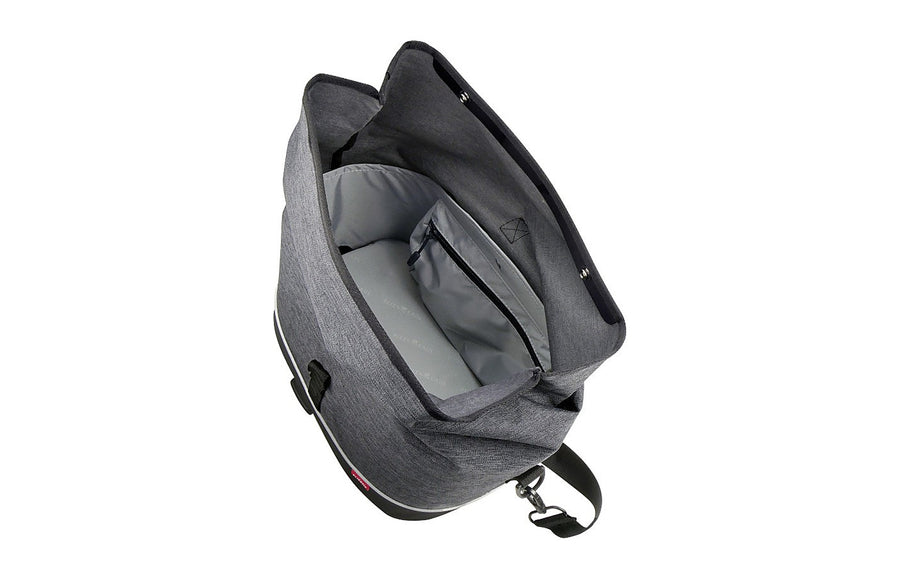 Interieur du sac KlickFix Rackpack City a fermeture roulee