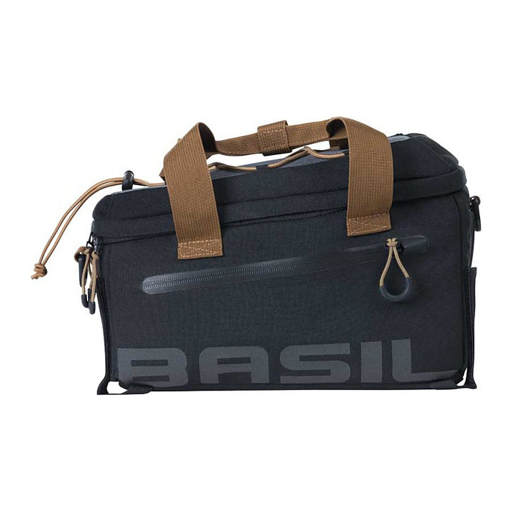 Sacoche porte-bagages vélo Basil Miles 7 L coloris Black Slate – vue de face