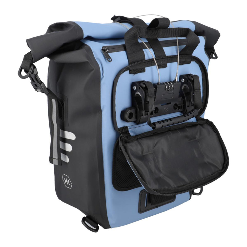 Sacoche de porte-bagage convertible sac à dos KHEAX Ventoux II 30 L - Bleu Turquoise