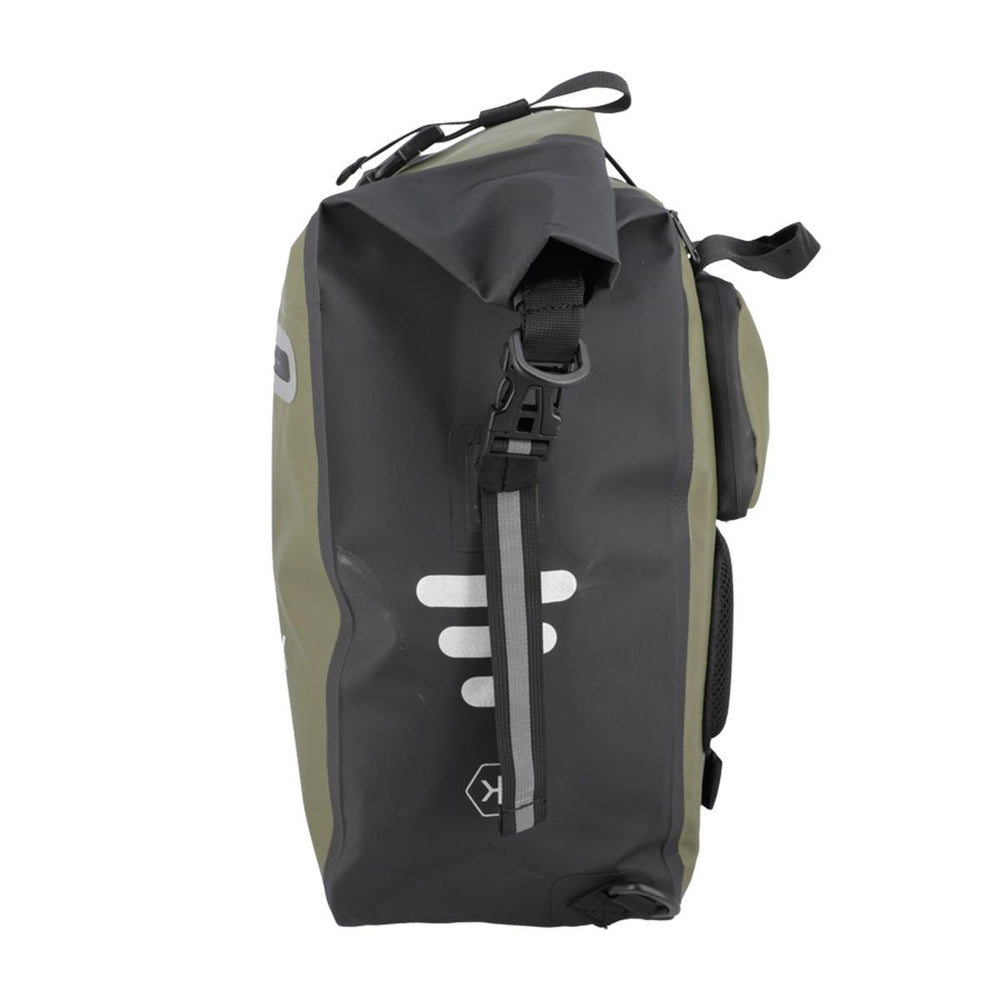 Sacoche de porte-bagage convertible sac à dos KHEAX Ventoux II 30 L - Kaki