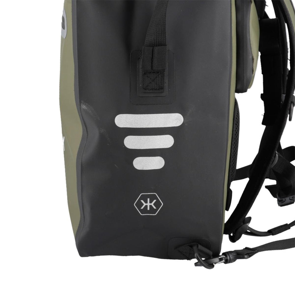 Sacoche de porte-bagage convertible sac à dos KHEAX Ventoux II 30 L - Kaki