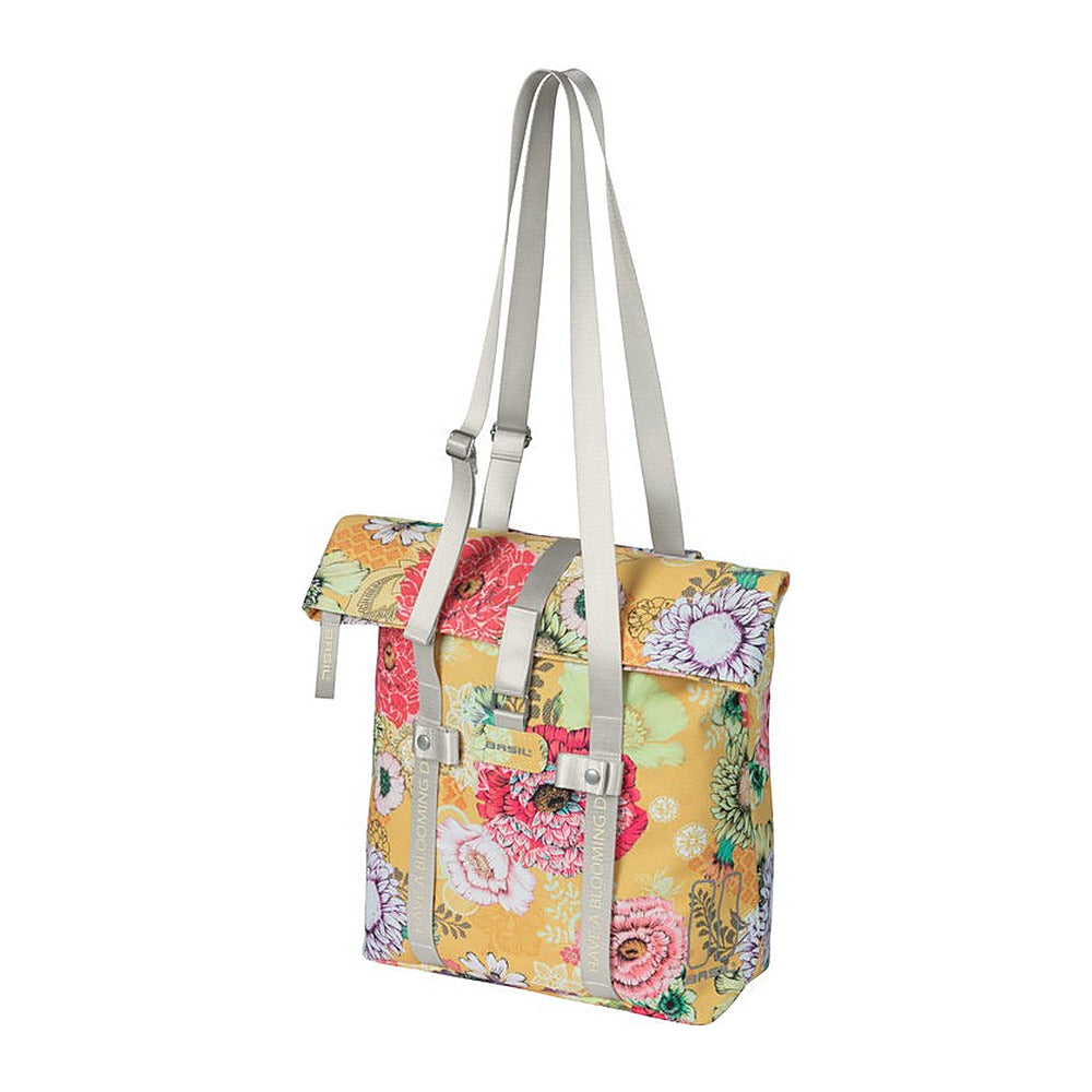 Sacoche vélo Basil Bloom Field Shopper 20 L coloris Honey Yellow – porte en bandouliere