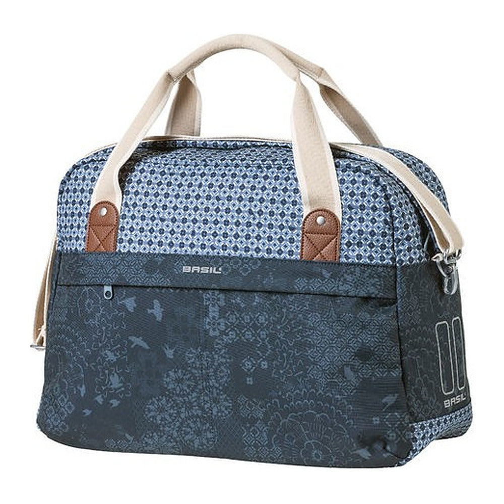 Sacoche vélo Basil Bohème Carry All 18 L coloris Indigo – vue trois quarts