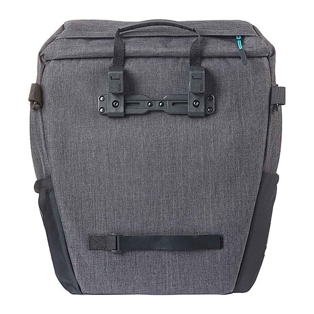 Sacoche vélo Basil Discovery 365D M MIK Hooks 9 L coloris Noir Mêlée – finitions et reflechissants