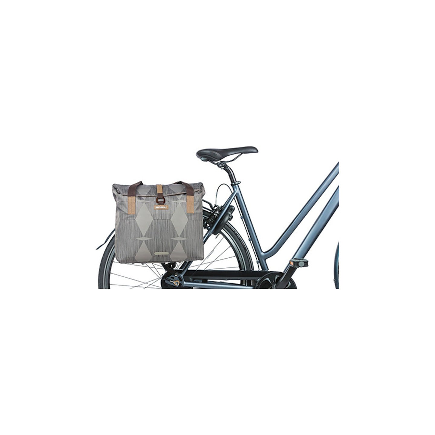 Sacoche Basil Elegance Shopper montee sur un velo