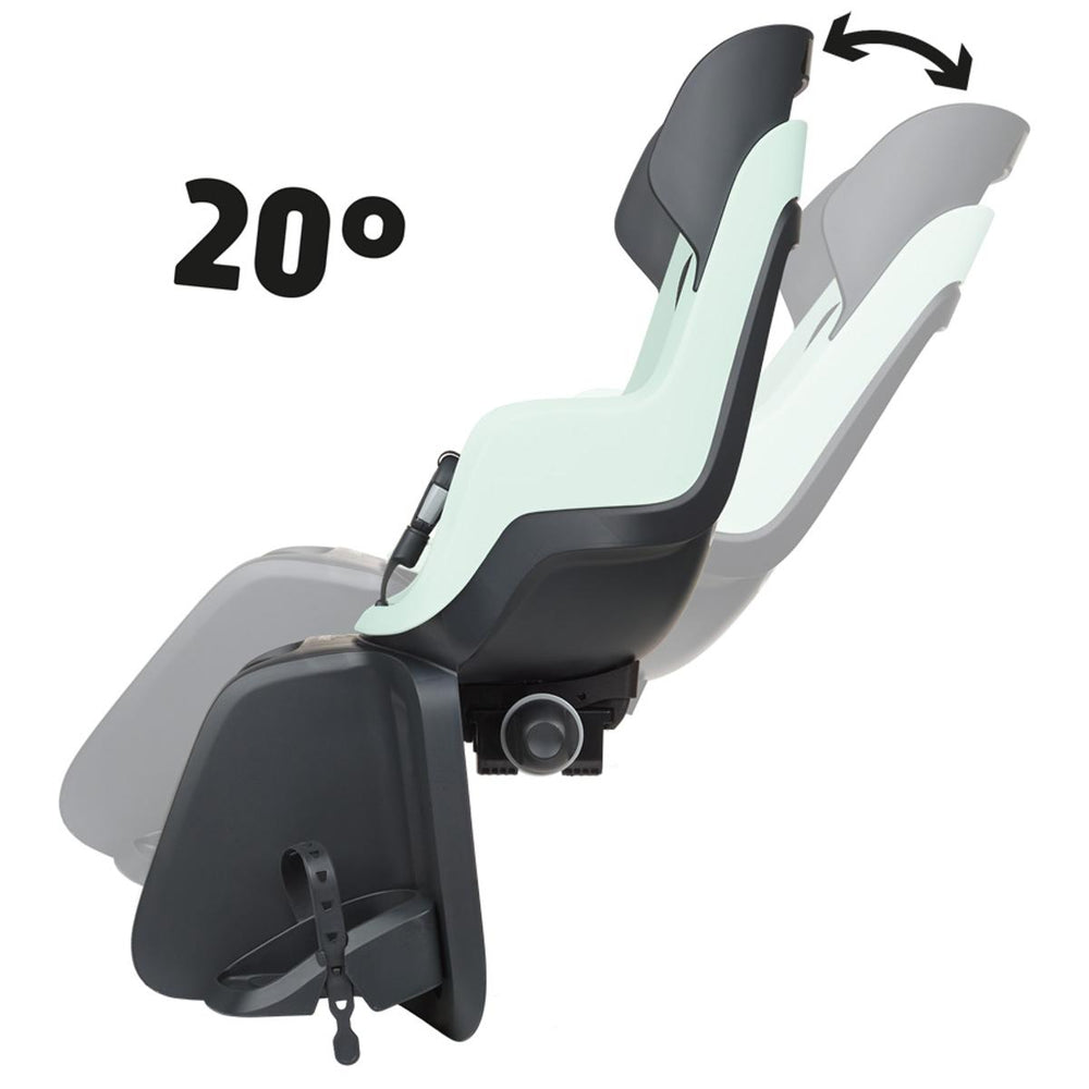 Siège vélo enfant arrière Bobike Go Maxi inclinable porte-bagages - Marshmallow Mint