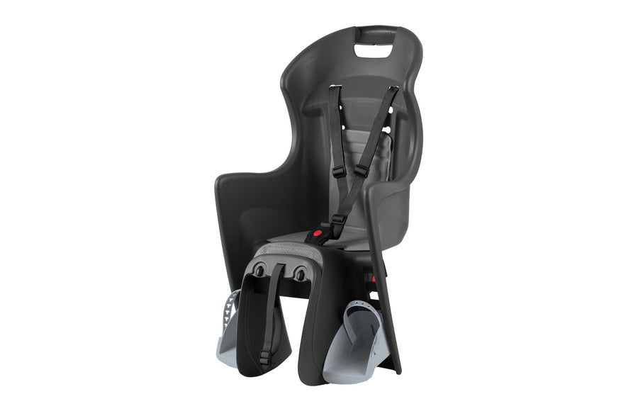 Siège vélo enfant Polisport Boodie gris, harnais 3 points