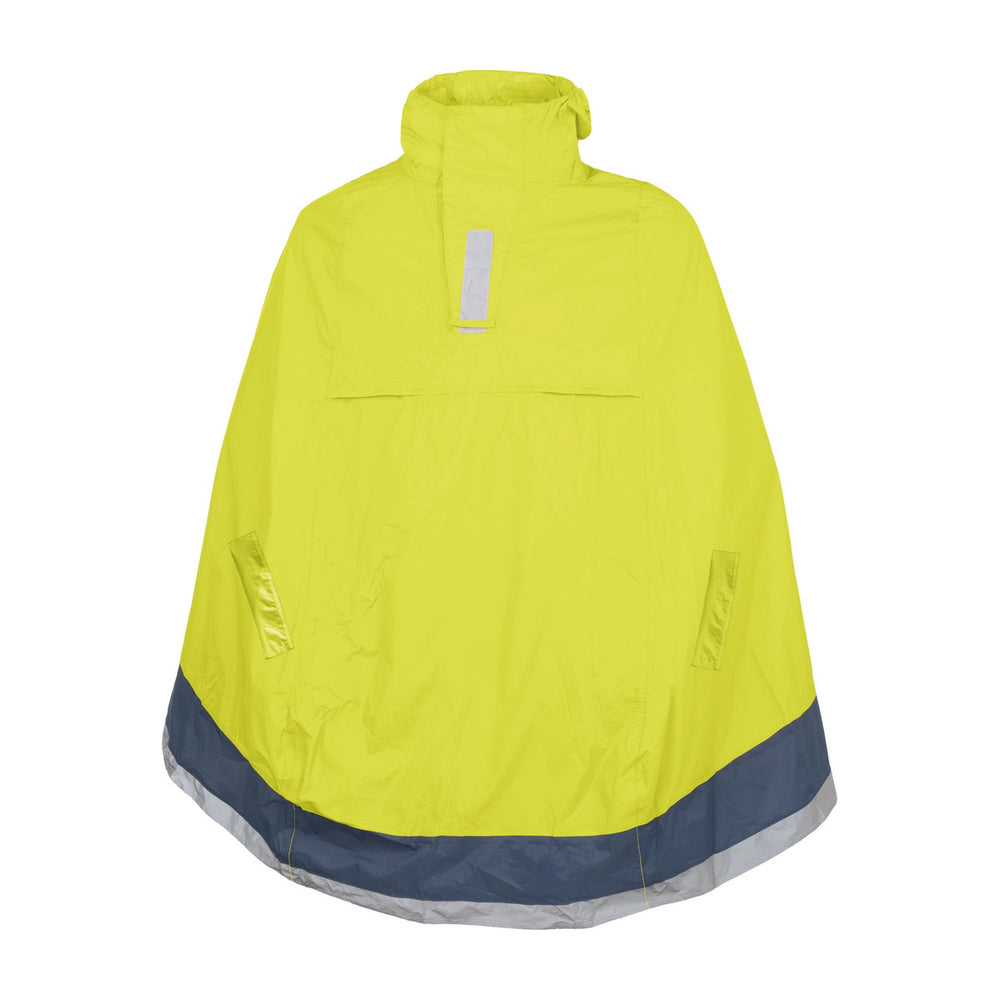Cape de pluie vélo Tucano Urbano Garibaldina 2G jaune fluo, vue de face sur fond blanc