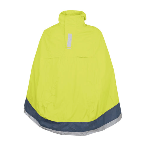 Cape de pluie vélo Tucano Urbano Garibaldina Plus 2G jaune fluo, vue de face sur fond blanc