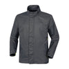 Anorak de pluie vélo Tucano Urbano Nano Rain Alpha Hydroscud gris anthracite, vue de face sur fond blanc