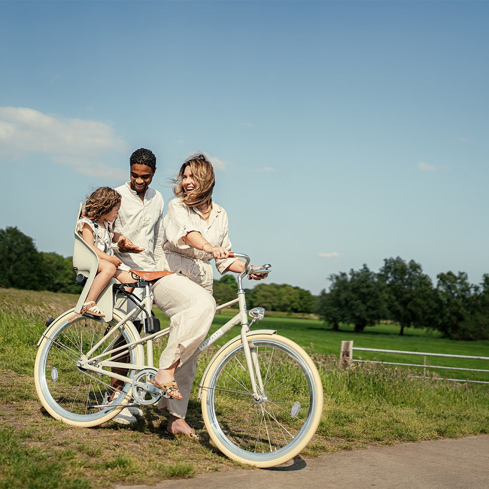 Siège vélo enfant arrière Urban Iki U-me Easyfix beige/marron
