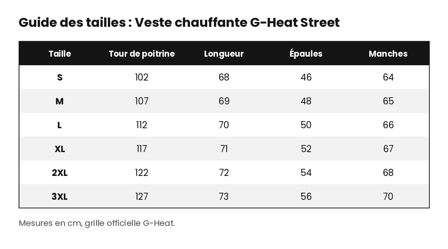 veste-chauffante-g-heat-street-guide-tailles