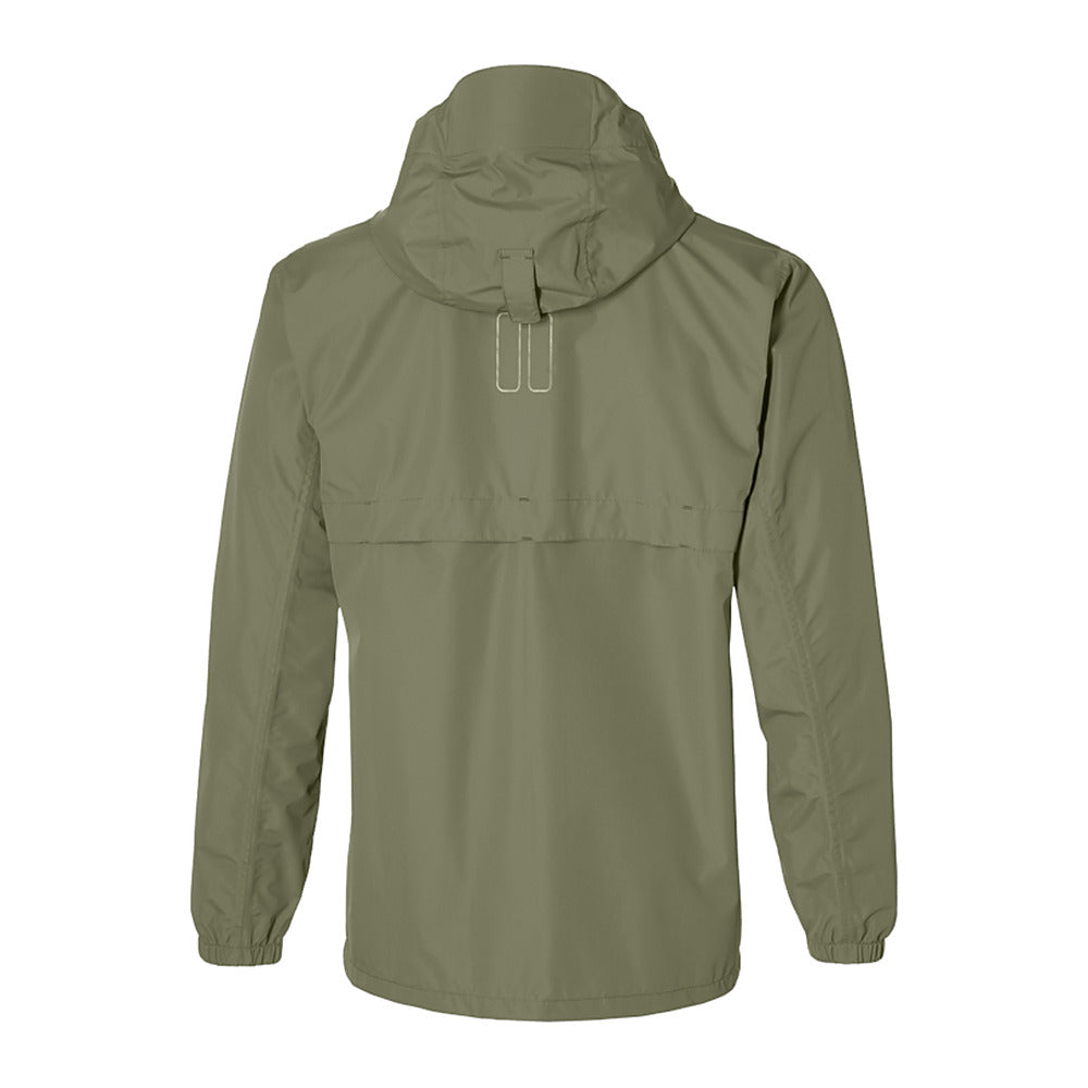 Veste de pluie vélo Basil Hoga unisexe coloris Vert Olive - vue de dos
