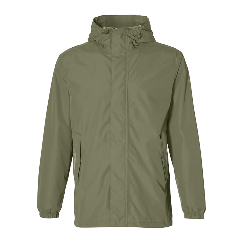Veste de pluie vélo Basil Hoga unisexe coloris Vert Olive - vue de face