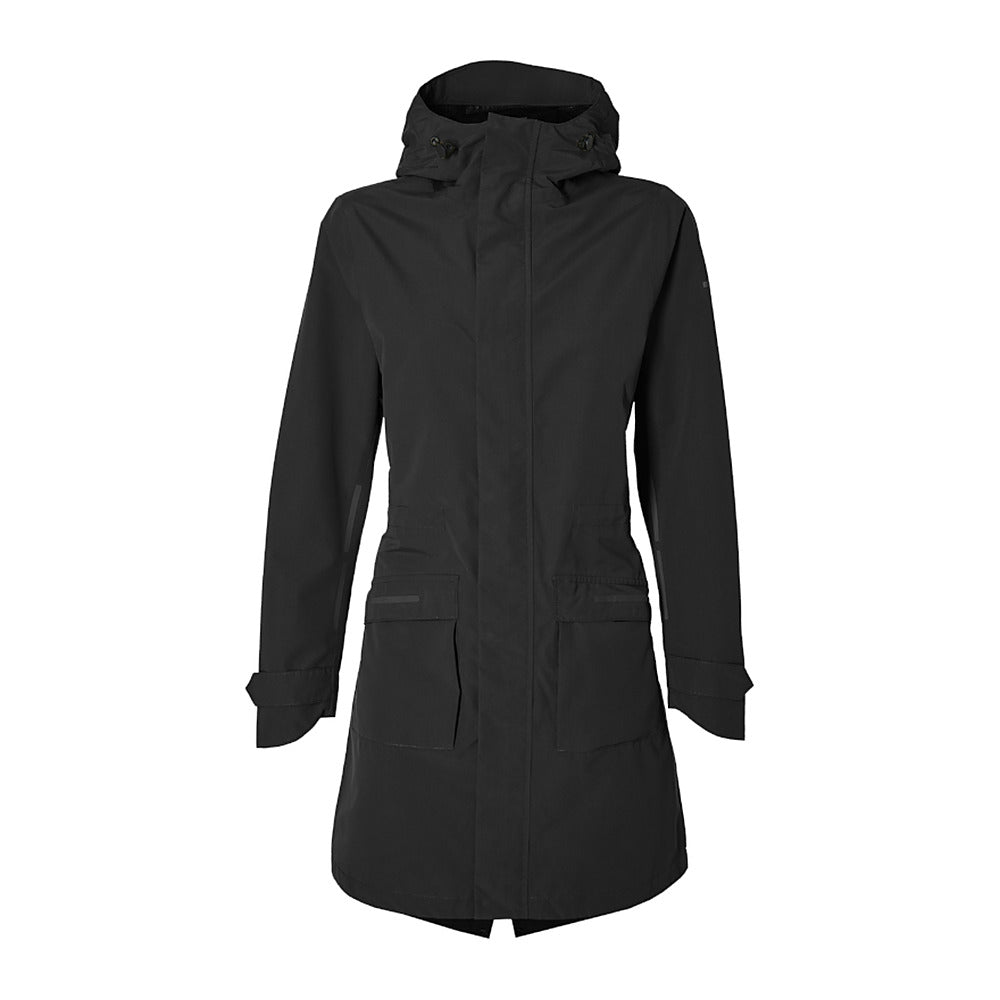 Veste de pluie vélo Basil Mosse Parka femme coloris Noir - vue de face