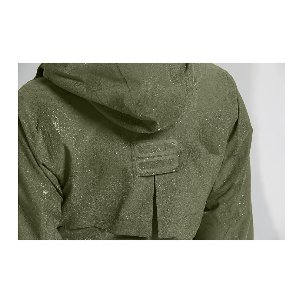 Veste de pluie vélo Basil Mosse Parka femme coloris Vert Olive - detail des finitions