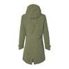 Veste de pluie vélo Basil Mosse Parka femme coloris Vert Olive - dos allonge queue-de-pie