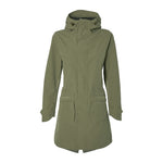 Veste de pluie vélo Basil Mosse Parka femme coloris Vert Olive - vue de face